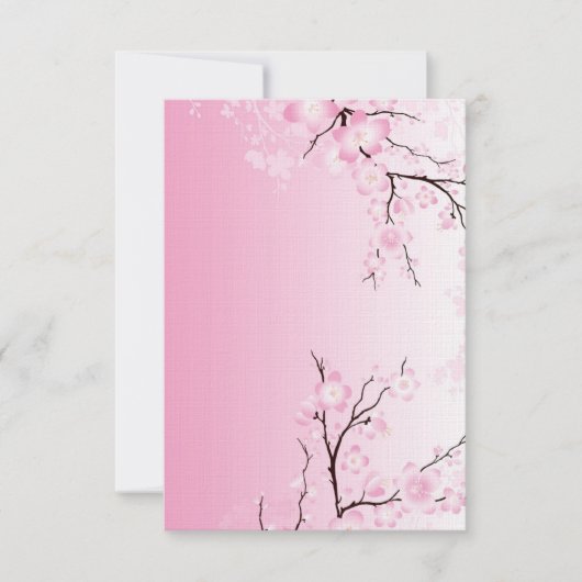 Cherry Blossom Wedding Invitations Kaart (Voorkant)