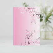 Cherry Blossom Wedding Invitations Kaart (Staand voorkant)