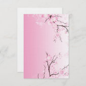 Cherry Blossom Wedding Invitations Kaart (Voorkant / Achterkant)