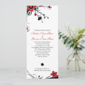 Cherry Blossom Wedding Invite Kaart (Staand voorkant)