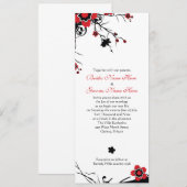 Cherry Blossom Wedding Invite Kaart (Voorkant / Achterkant)
