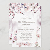 Cherry Blossom Wedding Jubileum Kaart (Voorkant / Achterkant)