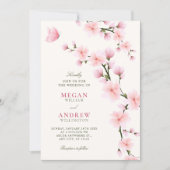 Cherry blossom wedding  kaart (Voorkant)