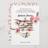 Cherry Blossom Wedding Kaart (Voorkant / Achterkant)