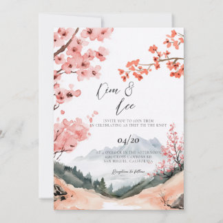 Cherry Blossom Wedding Kaart