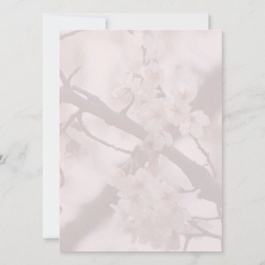 Cherry Blossom Wedding Kaart (Achterkant)