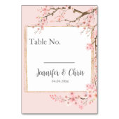 Cherry Blossom Wedding Kaart (Achterkant)