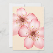 Cherry Blossom Wedding Kaart (Achterkant)