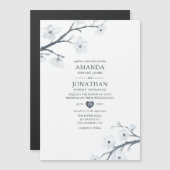 Cherry Blossom Wedding Magnetische Uitnodiging (Voorkant / Achterkant)