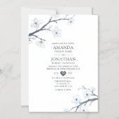 Cherry Blossom Wedding Magnetische Uitnodiging (Voorkant)