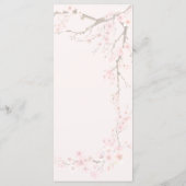 Cherry Blossom Wedding Menu (Achterkant)