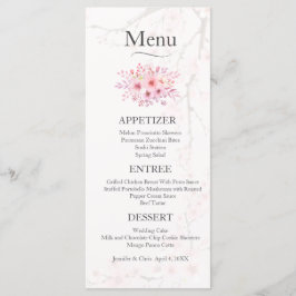 Cherry Blossom Wedding Menu