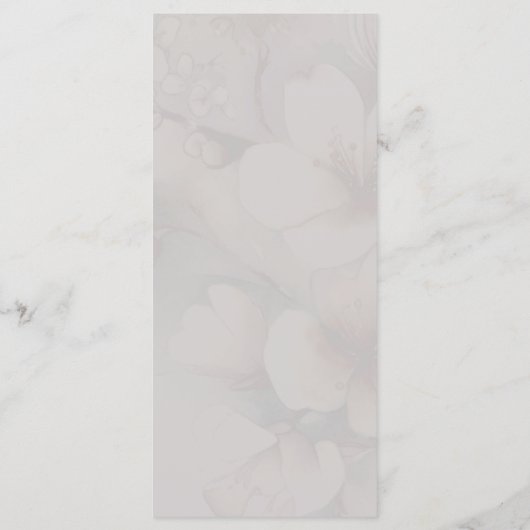 Cherry Blossom Wedding Menu (Achterkant)
