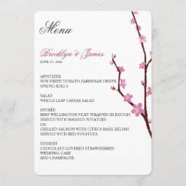 Cherry Blossom Wedding Menu