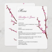 Cherry Blossom Wedding Menu (Voorkant / Achterkant)