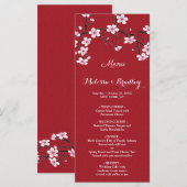 Cherry Blossom Wedding Menu (Voorkant / Achterkant)