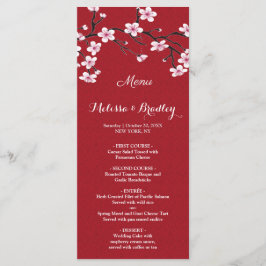 Cherry Blossom Wedding Menu