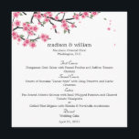 Cherry Blossom Wedding Menu Card<br><div class="desc">Met een bloeiende kersenboom als symbool van voorspoed en succes is dit mooie bruiloft collectie perfect om je speciale dag te vieren.</div>