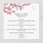 Cherry Blossom Wedding Menu Card (Voorkant)