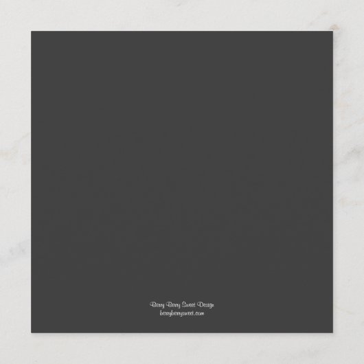 Cherry Blossom Wedding Menu Card (Achterkant)