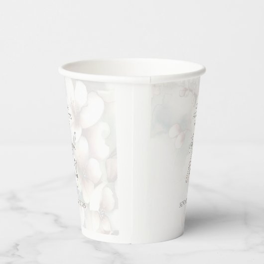 Cherry Blossom Wedding Papieren Bekers (Rechts)