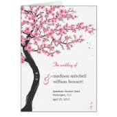 Cherry Blossom Wedding Program Card (Voorkant)