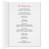 Cherry Blossom Wedding Program Card (Binnen (Rechts))