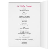 Cherry Blossom Wedding Program Card (Binnen (Links))