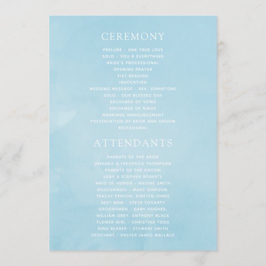 Cherry Blossom Wedding Programmakaart (Achterkant)