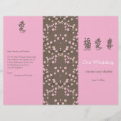 Cherry Blossom Wedding Programme (Voorkant)
