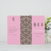 Cherry Blossom Wedding Programme (Staand voorkant)