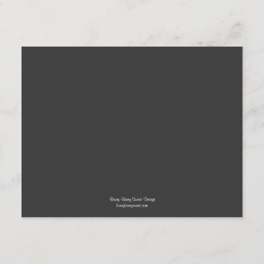 Cherry Blossom Wedding Reception Card Informatiekaartje (Achterkant)