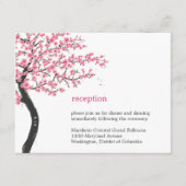 Cherry Blossom Wedding Reception Card Informatiekaartje (Voorkant)
