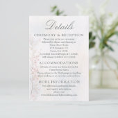 Cherry Blossom Wedding/Reception Details Card Informatiekaartje (Staand voorkant)