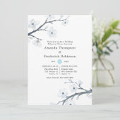 Cherry Blossom Wedding Rehearsal Dinner Kaart (Staand voorkant)