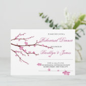 Cherry Blossom Wedding Rehearsal Uitnodigingen (Staand voorkant)