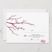Cherry Blossom Wedding Rehearsal Uitnodigingen (Achterkant)