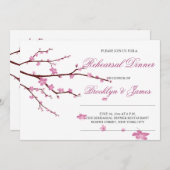 Cherry Blossom Wedding Rehearsal Uitnodigingen (Voorkant / Achterkant)