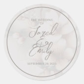 Cherry Blossom Wedding Ronde Sticker (Voorkant)