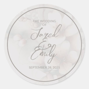 Cherry Blossom Wedding Ronde Sticker