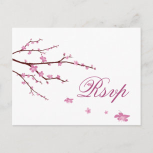 Cherry Blossom Wedding RSVP Briefkaarten