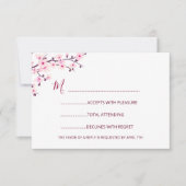 Cherry Blossom Wedding RSVP Kaartje (Voorkant)