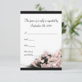 Cherry Blossom Wedding RSVP Kaartje (Staand voorkant)