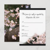 Cherry Blossom Wedding RSVP Kaartje (Voorkant / Achterkant)