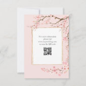 Cherry Blossom Wedding RSVP Kaartje (Achterkant)