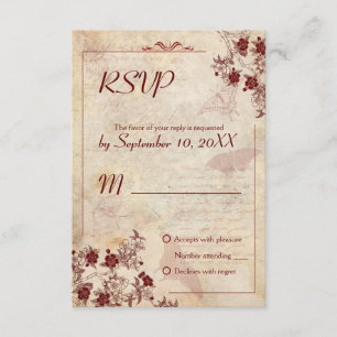  Cherry Blossom Wedding RSVP-uitnodiging RSVP Kaartje