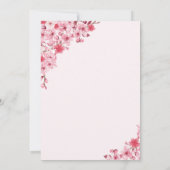 Cherry Blossom Wedding – Sakura Floral Wedding Kaart (Achterkant)