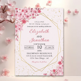 Cherry Blossom Wedding – Sakura Floral Wedding Kaart