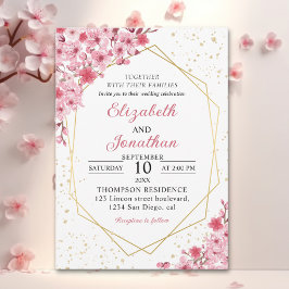 Cherry Blossom Wedding – Sakura Floral Wedding Kaart