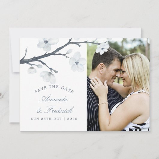 Cherry Blossom Wedding Save the Date (Voorkant)